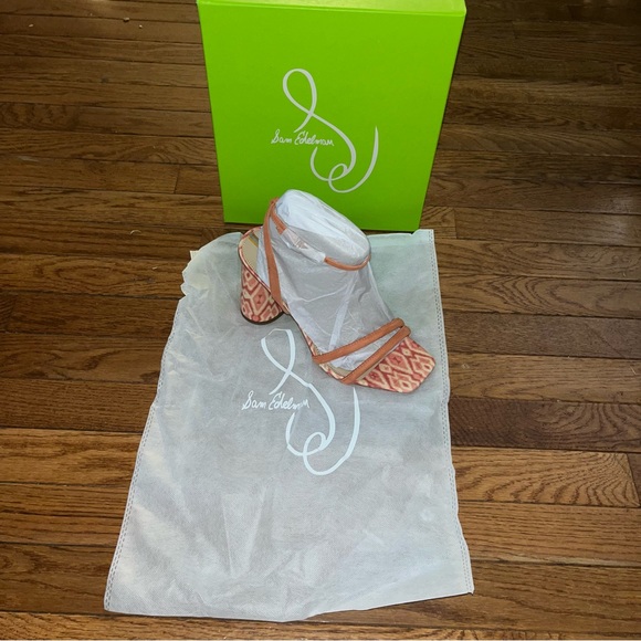 Sam Edelman Kia Strappy Sandals Terracotta Pink With Pattern Women’s Size 9 - Picture 12 of 14